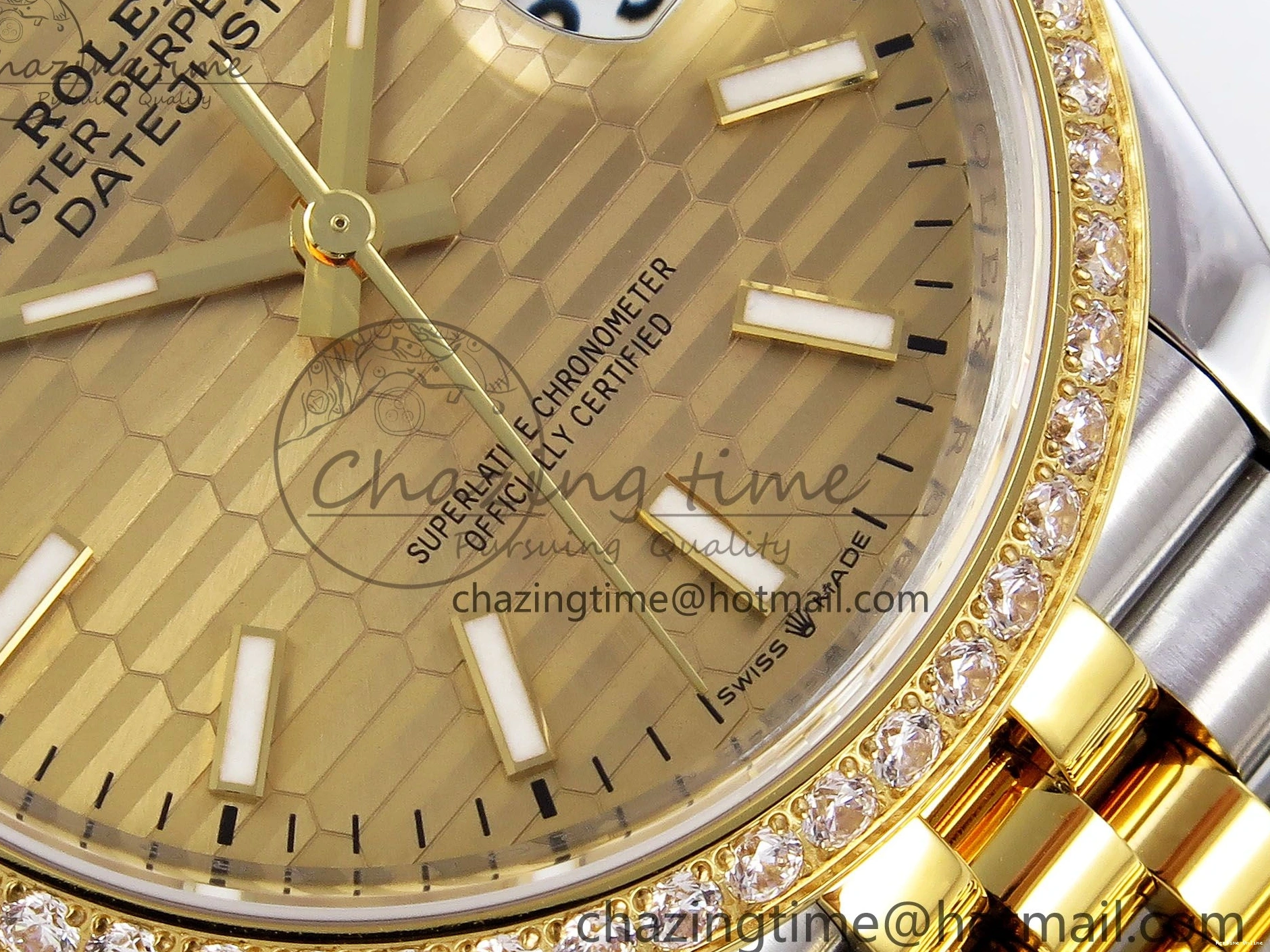 0220 Minimalist DateJust 36 SS 126283rbr VSF 1:1 Best Edition 904L Steel YG Textured Dial on Jubilee Bracelet VS 1378